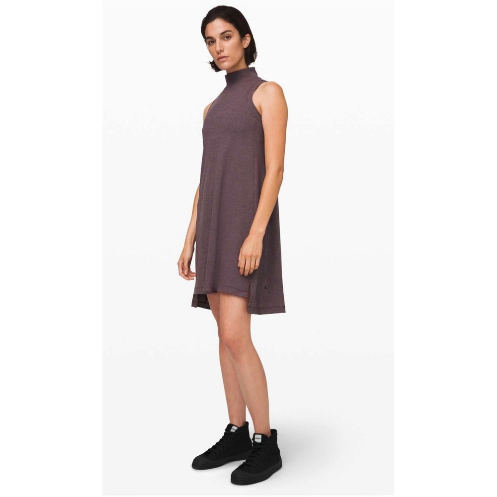 Lululemon Gone For The Week Heathered Antique Bark‎ Swing Dress Small Athleisure